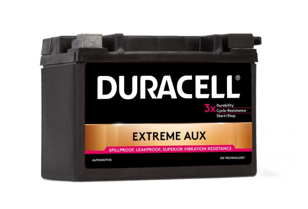 DURACELL EXTREME AUXILIARY AGM BATTERY DE AUX 09L AGM 9Ah C20 120A EN